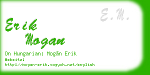 erik mogan business card