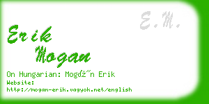 erik mogan business card